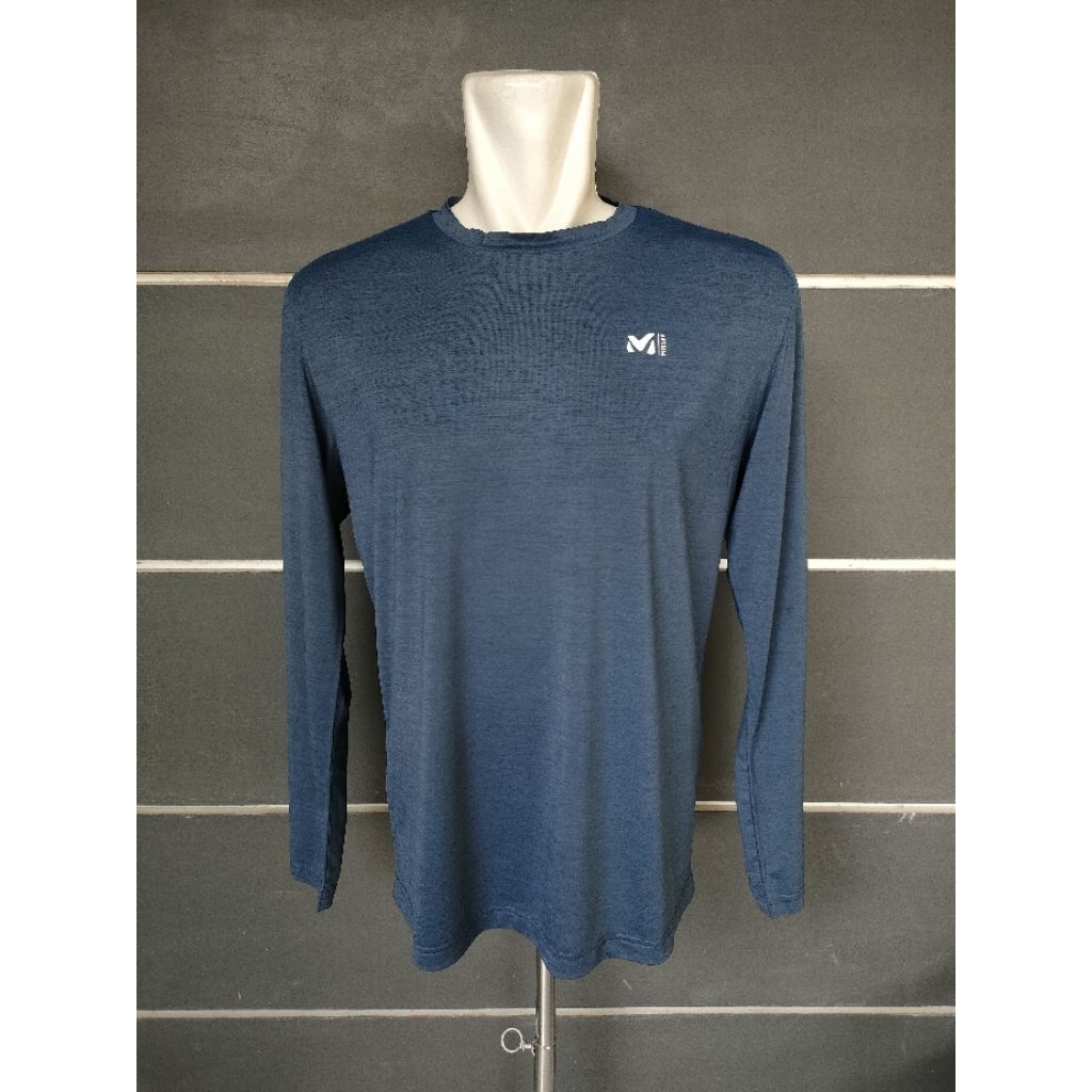 Long Sleeve Kaos olahraga panjang Millet navy M