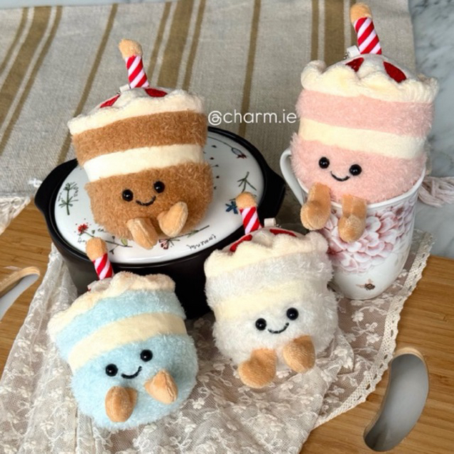 Charmie | Jellycat Cake Bag Charm Kue Gantungan Tas Lucu Dessert Keychain Shortcake Gantungan Kunci 