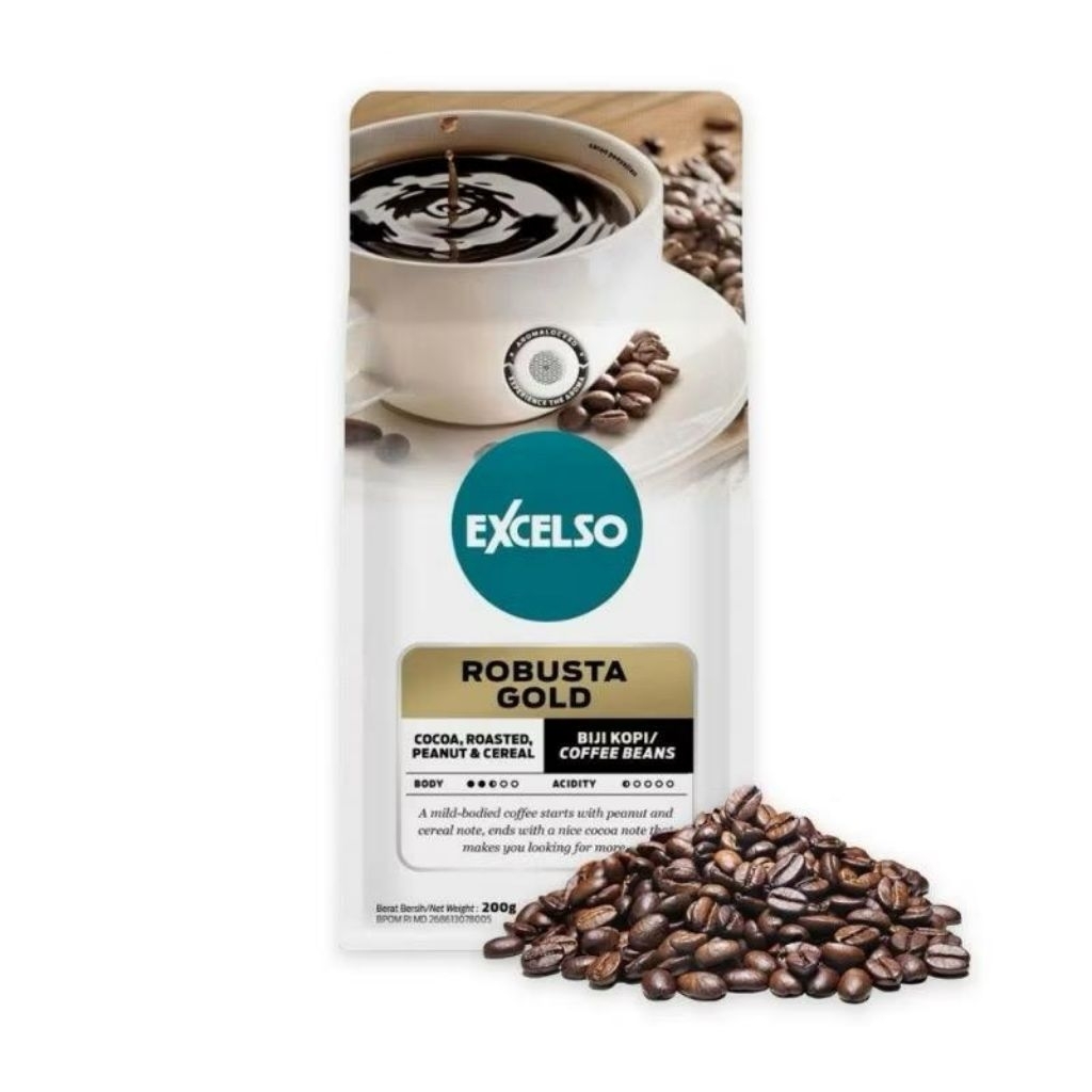 

Kopi Robusta Gold Excelso 200 gram (Kopi Biji/Coffee Beans)