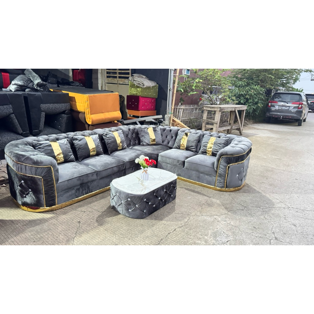 sofa L donat premium/sofa/sofa mewah/sofa jumbo