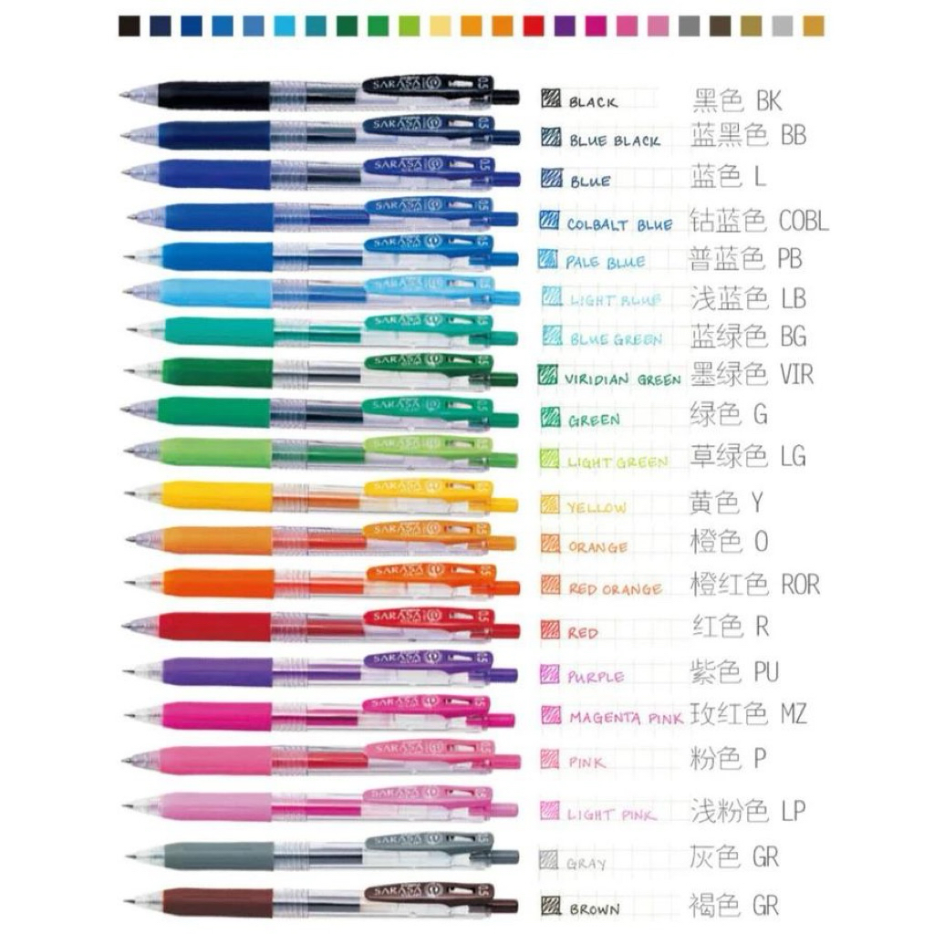 

Pulpen Gel Zebra Sarasa JJ15 Berkualitas 0.5/0.7/1.0