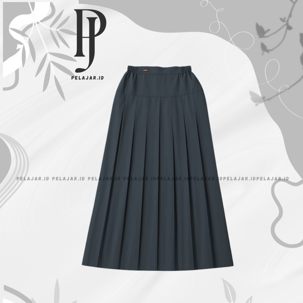 Seragam SMA Rok Panjang Rempel Bawah Pinggang Abu - Seragam Sekolah - Rok Rempel - Rok SMA