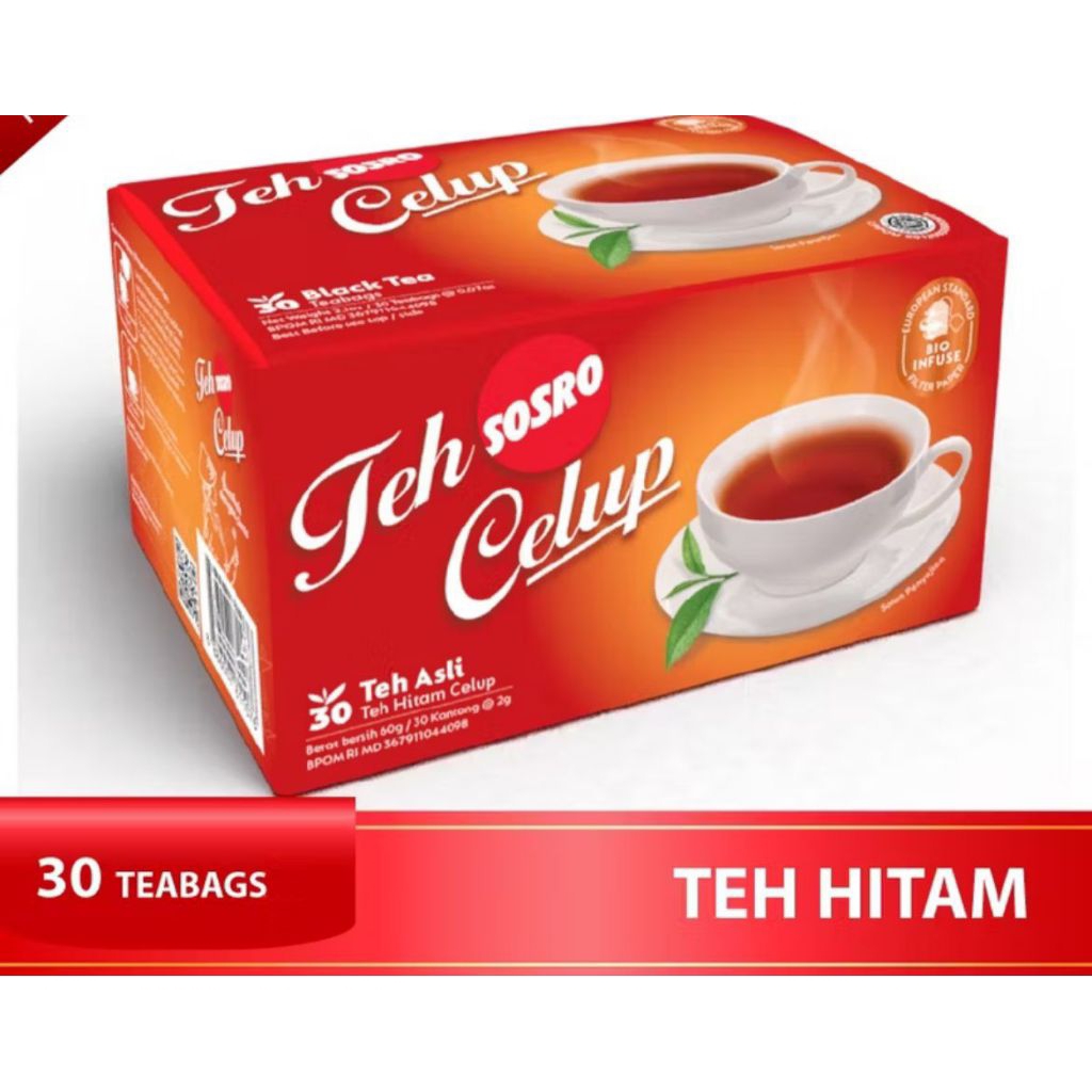 

TEH BOTOL SOSRO CELUP BLACK TEA ISI 30 TEABAGS