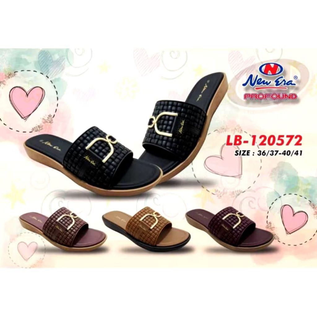 New era LB150572 sendal selop wanita karet sandal selop on