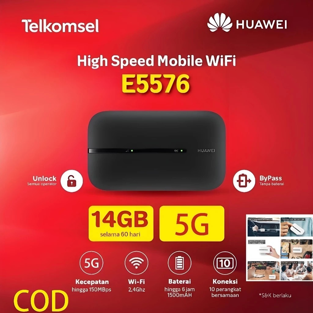 [COD]HUAWEI MODEM WIFI E5673 E5573 dan E5576 l MIFI ROUTER UNLOCK + TELKOMSEL 14GB WIFI ALL OPERATOR