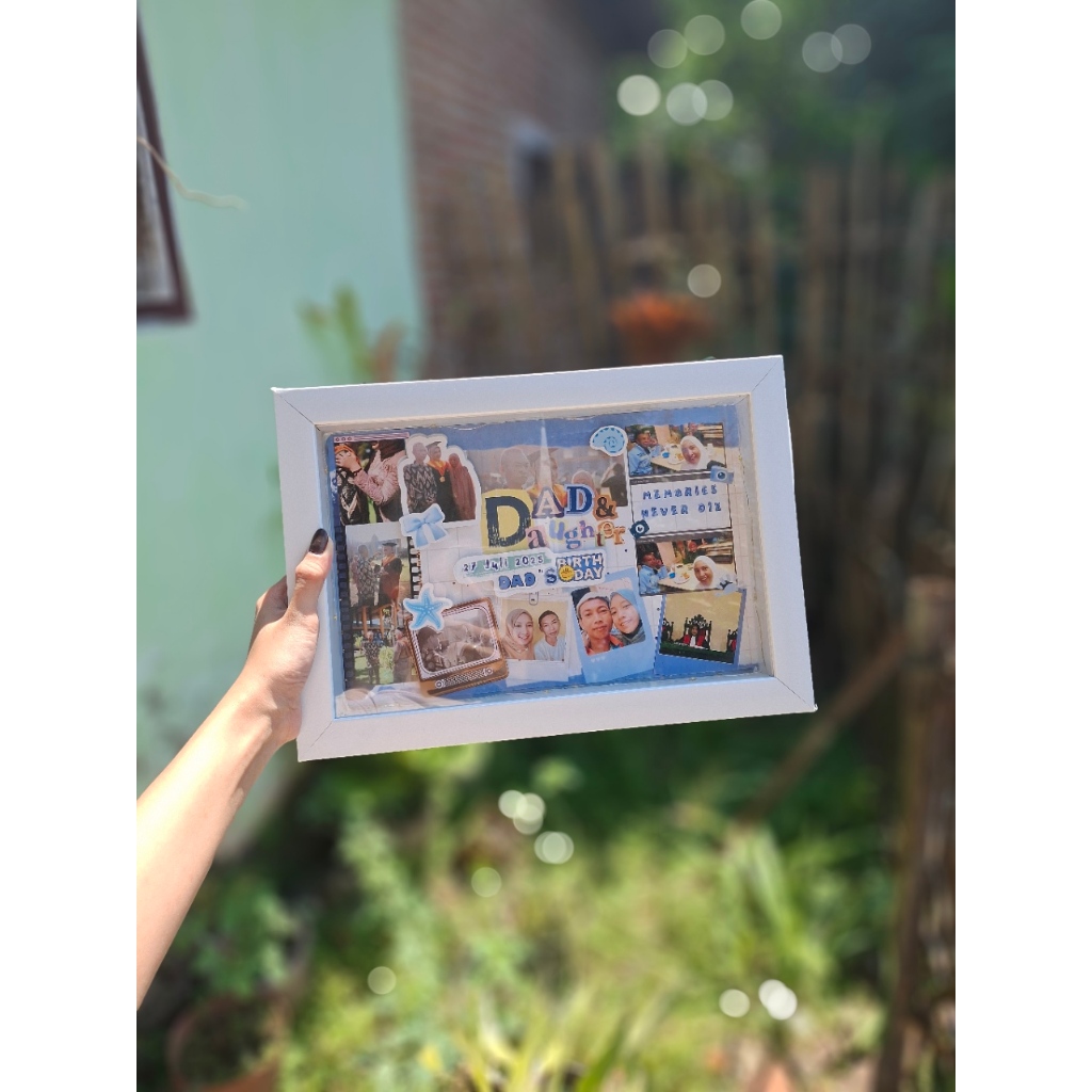 Frame 3D estetik dengan lampu LED