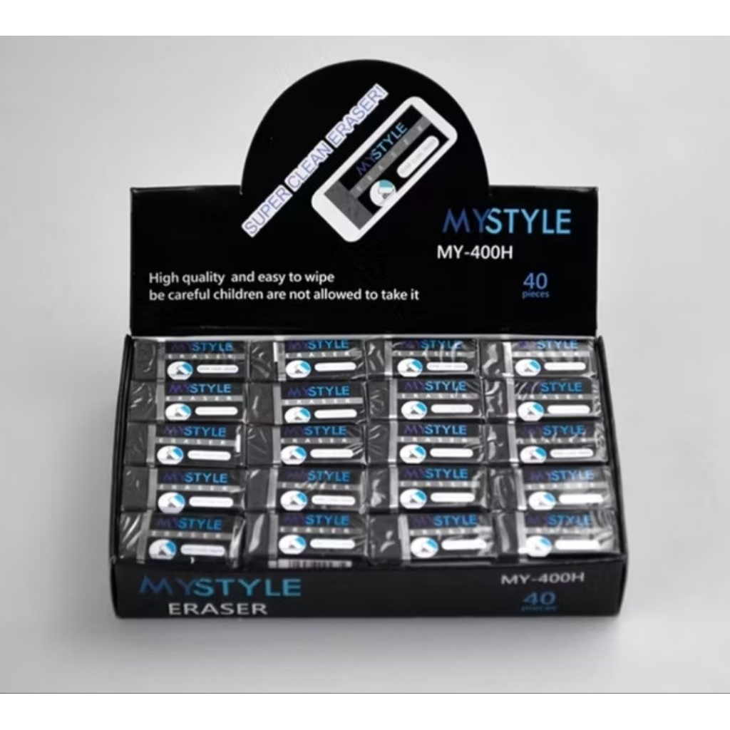 

Penghapus Kecil Warna HITAM bebas PVC aman dan tidak beracun 1 kotak isi 40 pcs untuk sekolah & kantor
