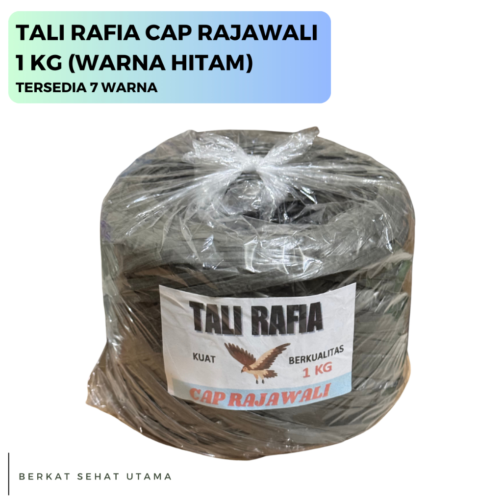 

Tali Rafia Hitam Cap Rajawali 1 KG (Warna Hitam)