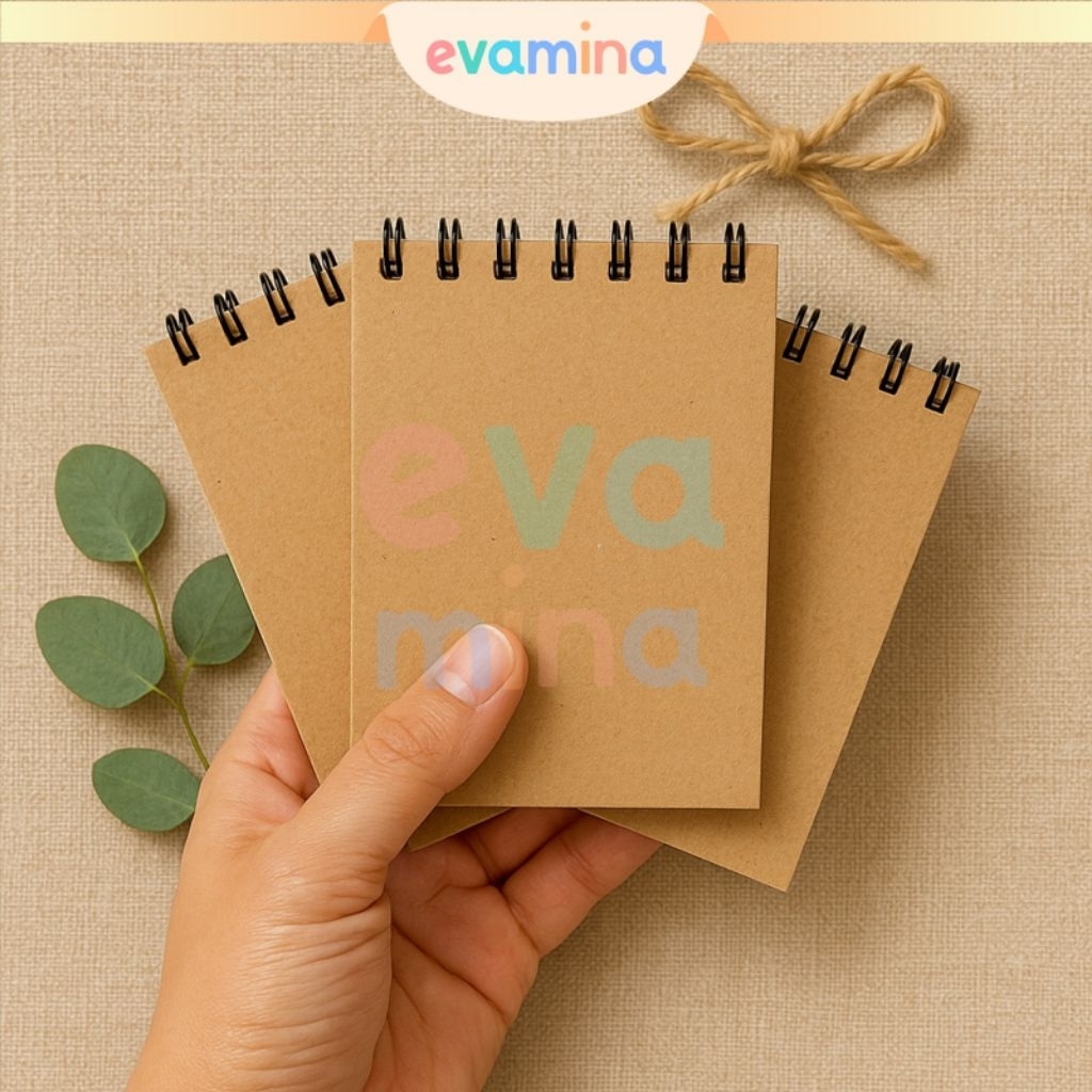 

Evamina Notebook B7 Buku Catatan Souvenir Mini Buku Saku Vertikal Alat Tulis Sekolah 50 Lembar