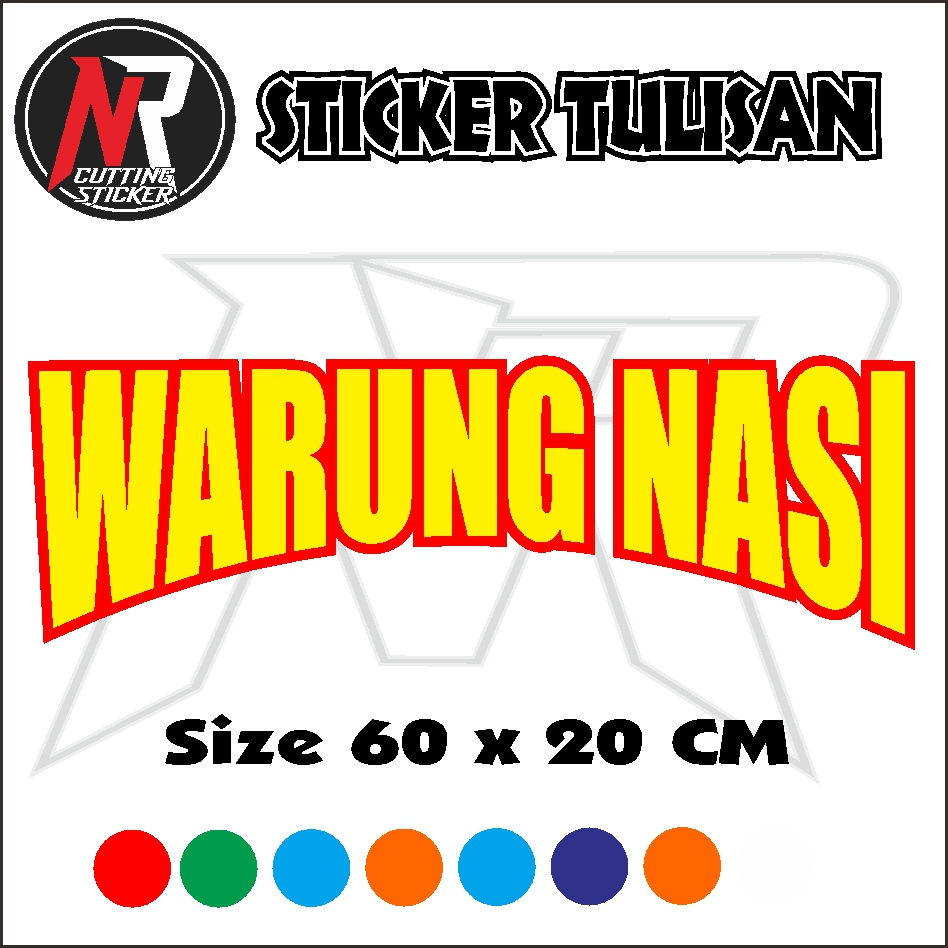 

STICKER TULISAN WARUNG NASI STICKER TEMPELAN UNTUK NAMA JUALAN