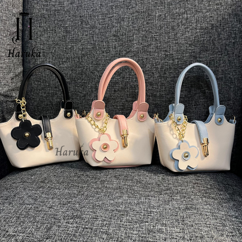 Haruka Tas Selempang Mini Wanita Chika Bunga Desain Lucu Praktis Stylish Cocok Untuk Berbagai Acara 