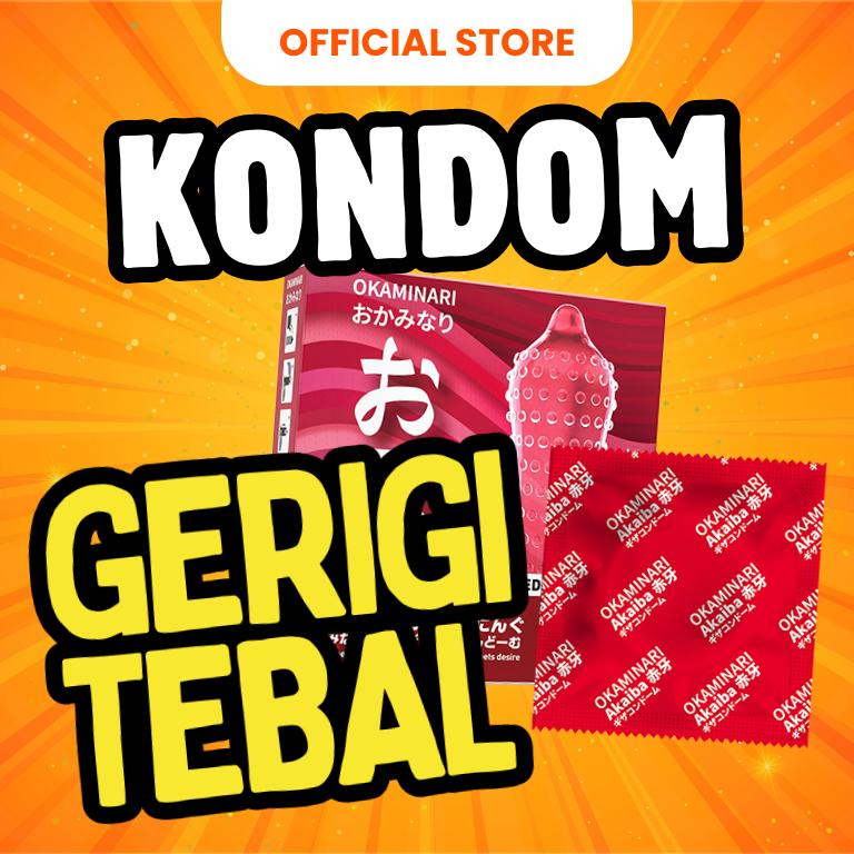 Okaminari Kondom Bergerigi Tebal Premium 001 - Varian Ecer 1pcs - Privasi Terjaga