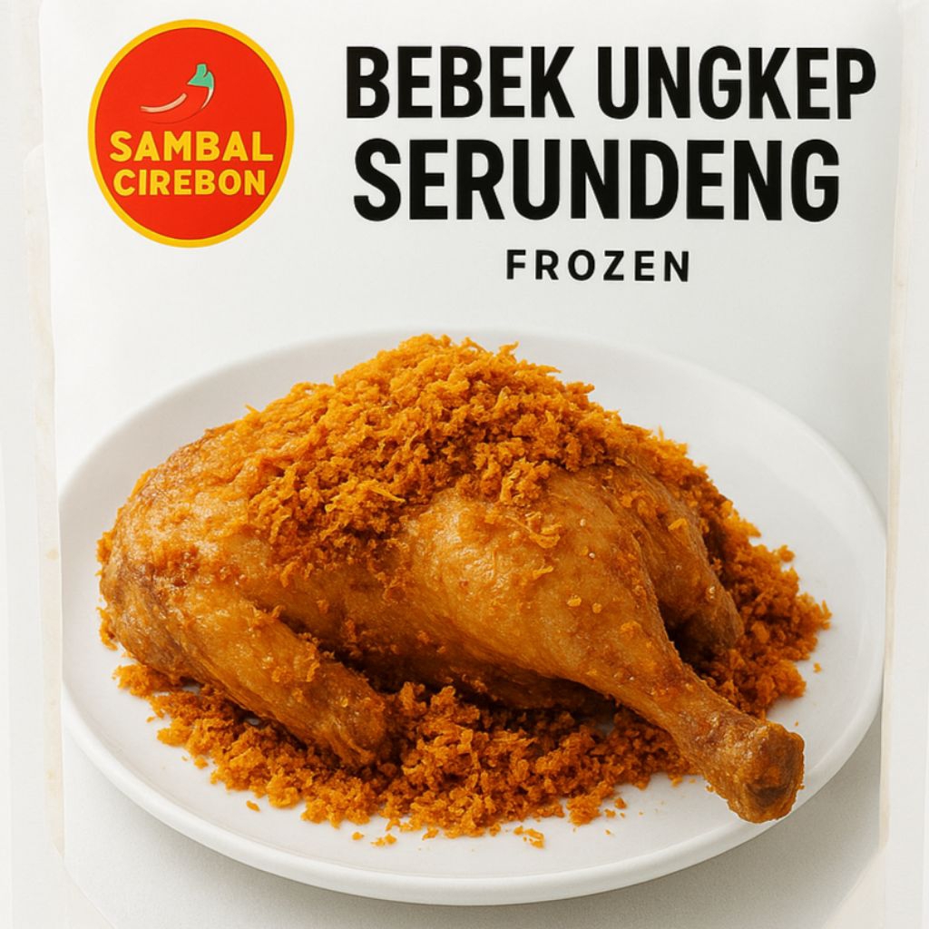 

BEBEK SERUNDENG UNGKEP frozen BONUS SAMBAL khas cirebon enak gurih mantap jeh