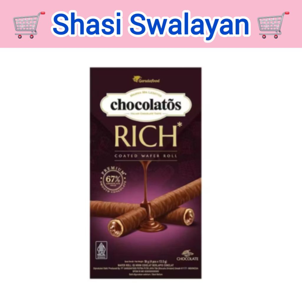

CHOCOLATOS Rich Coated Wafer Roll 54 gram
