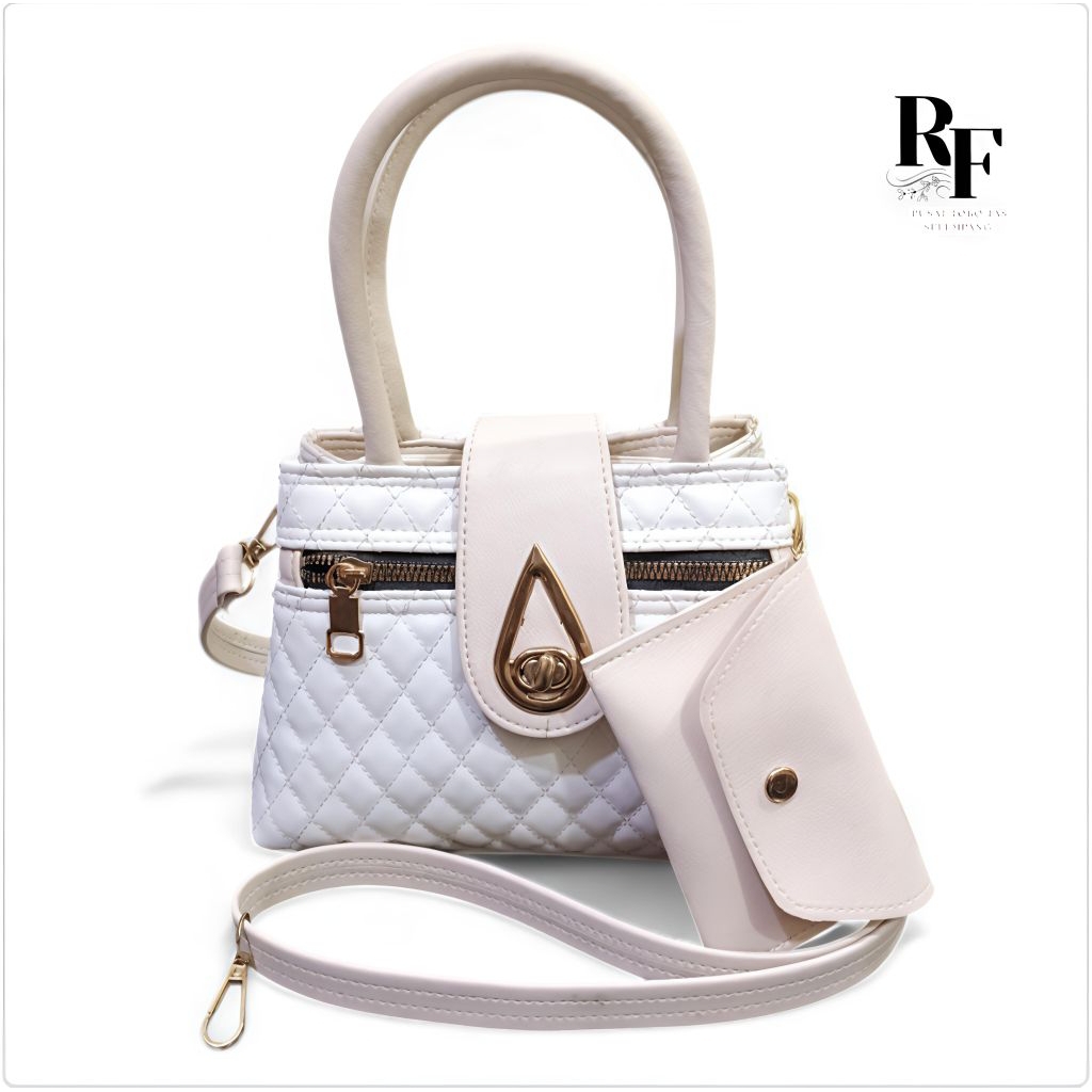 tas selempang 3 ruang wanita SABRINA BAG bordir berkualitas free dompet besar