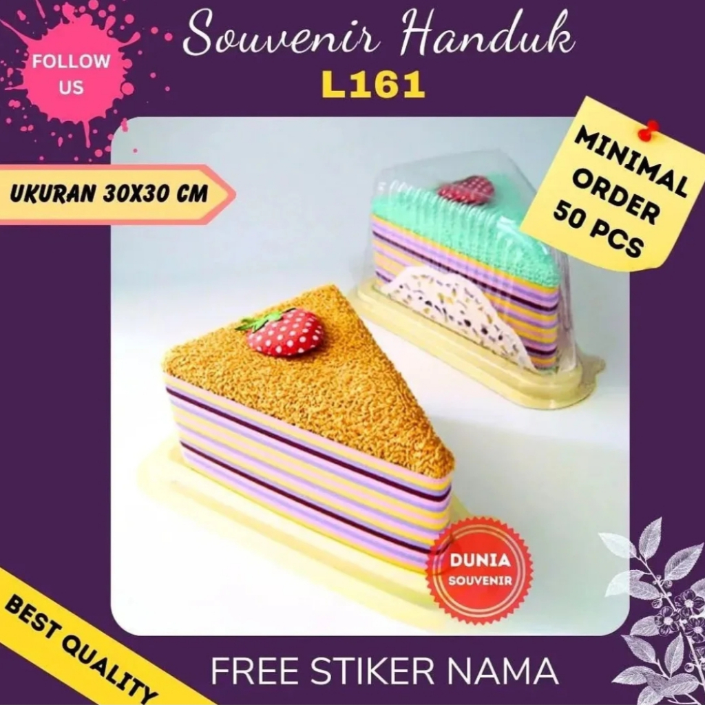 Souvenir Handuk Pernikahan NIkah Wedding Ulang tahun Aqiqah Kelahiran Bayi Baby Towel Cake L161 L162