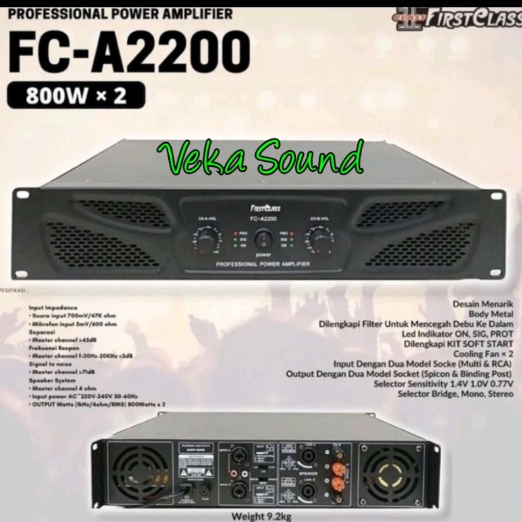 Power Amplifier Firstclass FC A 2200/FCA2200/FCA 2200 Originall