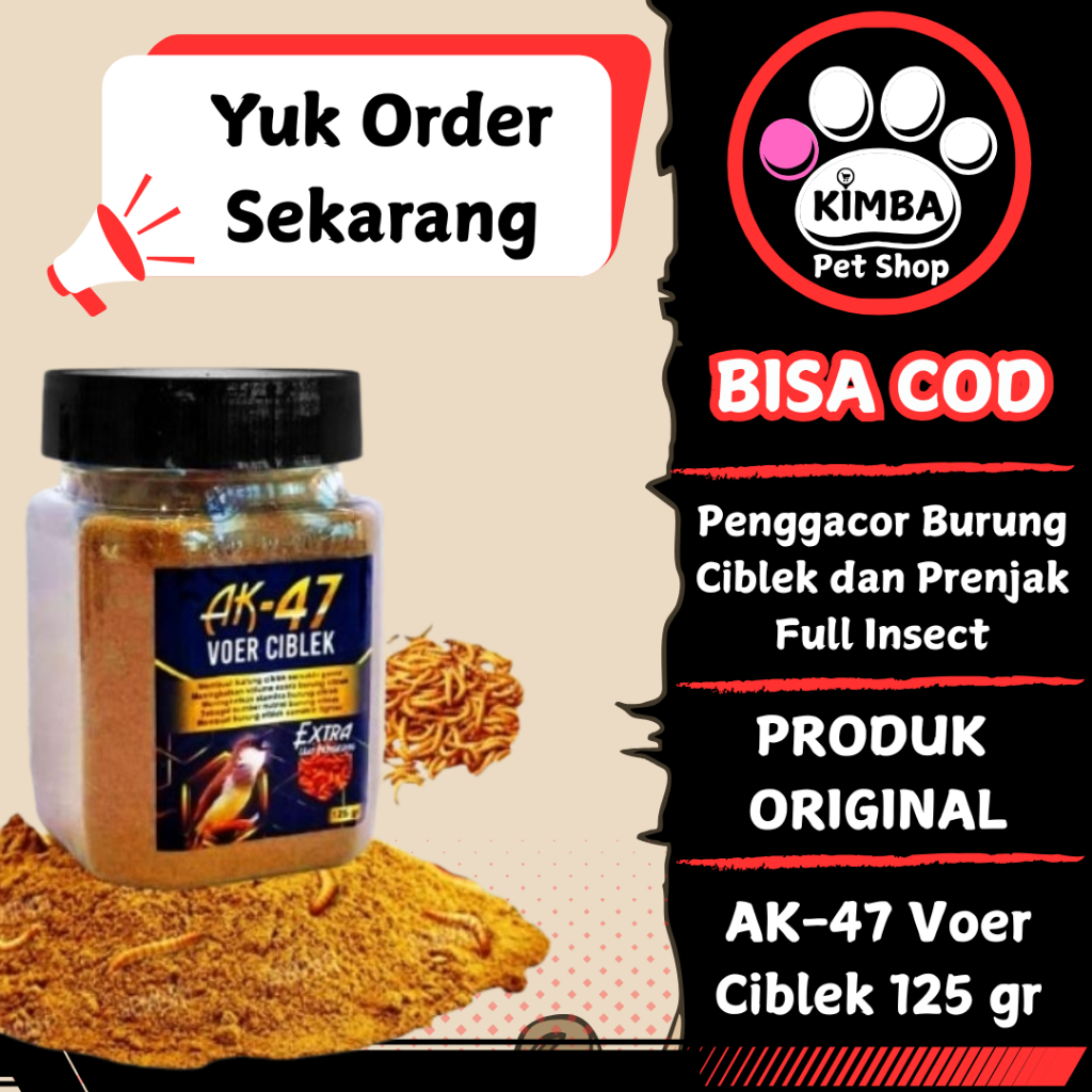 SEMPATI AK 47 VOER CIBLEK SEMPATI - 125gr Pakan Voer Pur Burung Ciblek Kristal Sawah Jawa Gacormaxx