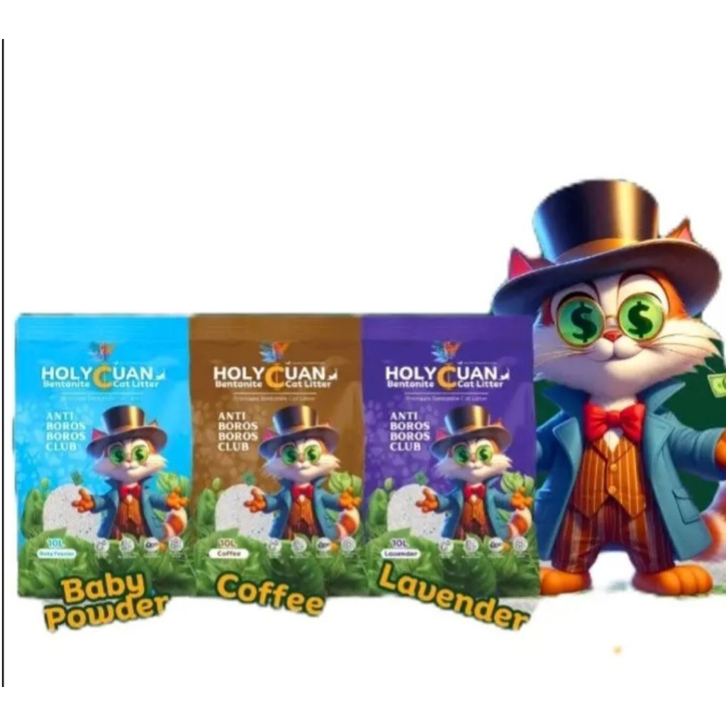 PASIR HOLY CUAN 5 LITER - Pasir Kucing Bentonite Cat Litter