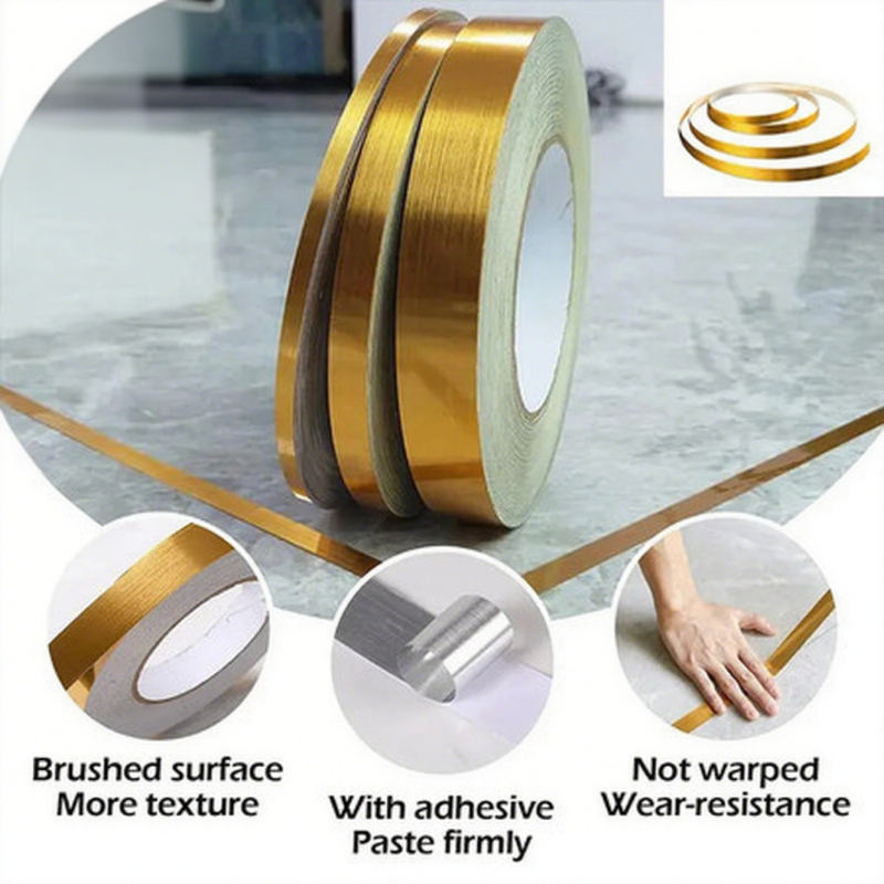 50M Gulungan Sticker Dekorasi Lantai Strip /Stiker Ubin Keramik /Stiker Dekorasi Rumah