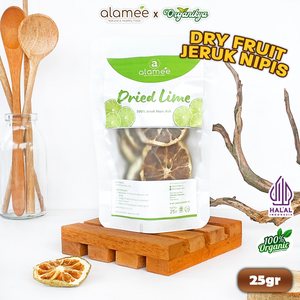 

ALAMEE Jeruk Nipis Kering Dried Lime Slice Tea Teh Herbal Buah Iris Organik 25gr organikya