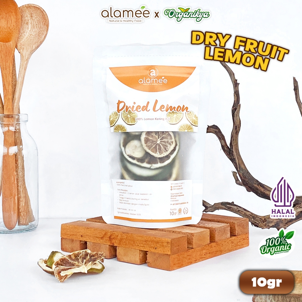 

ALAMEE Lemon Kering Dried Slice Tea Teh Herbal Iris Organik Minuman Herbal Organic 10gr organikya