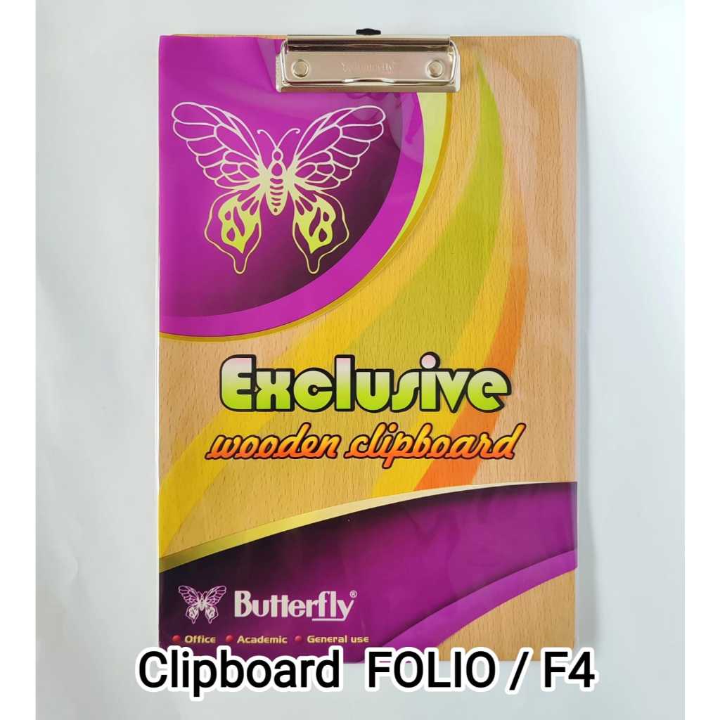 

Papan Jalan Kayu F4 Butterfly Wooden Clipboard