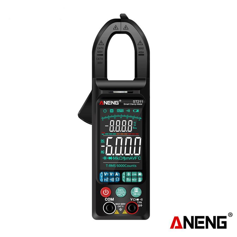 Aneng ST211 Current AC Clamp Meter Ammeter 6000 Counts Big Color Screen Test AC DC Voltage