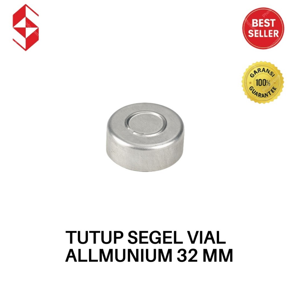 Tutup Segel Alumunium Vial 32mm (isi 10pcs) - Penutup Botol untuk Obat / Cairan