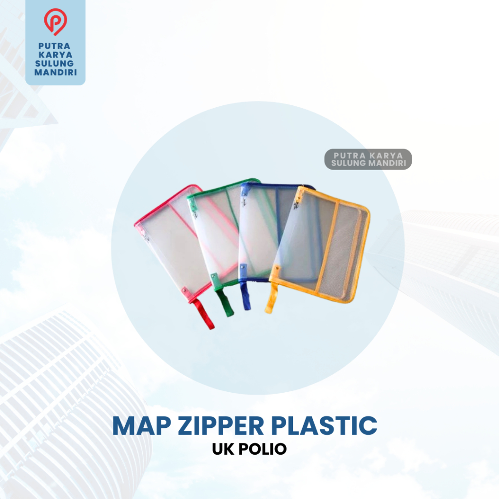 

MAP ZIPPER PLASTIC WITH HANDLE
