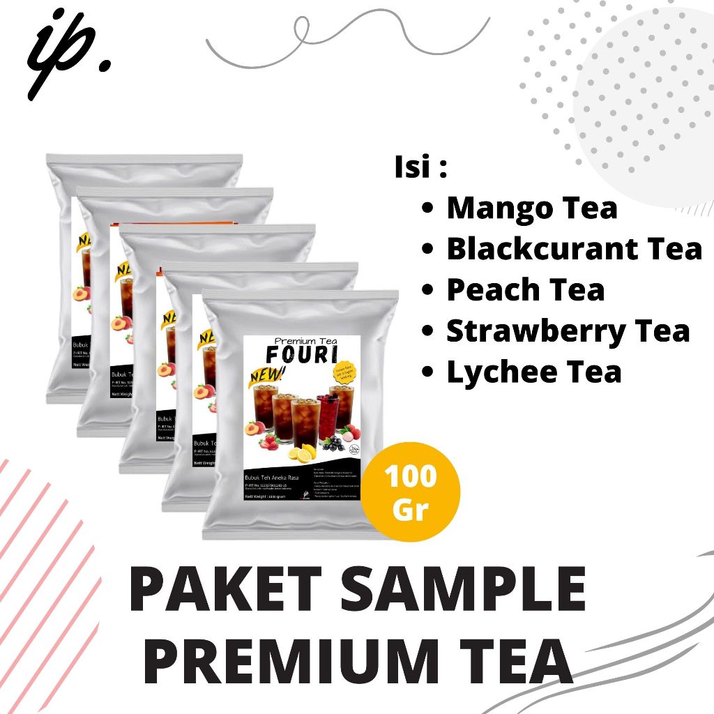 

IP Bogor - PAKET SAMPLE Best 5 Varian PREMIUM TEA Harga adalah 1 Paket berisi 5 Variant Rasa