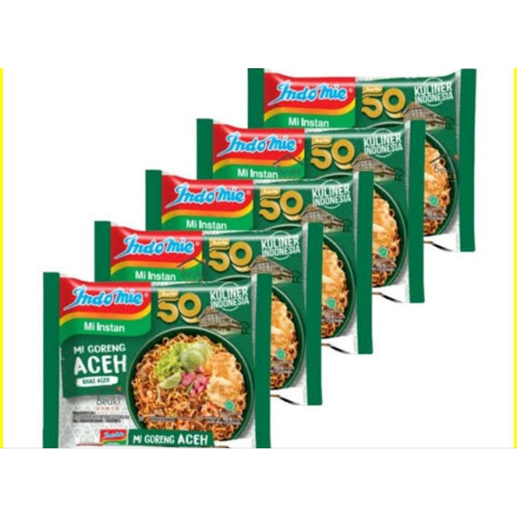 

( paketan) indomie goreng khas aceh 1paket isi 5pcs x 90gram...