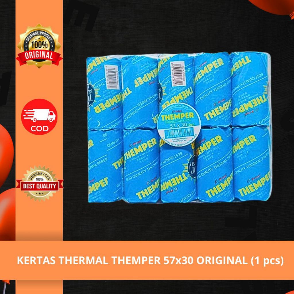 

[BEST QUALITY] Kertas Thermal Themper e-print 57x30 Dengan Core Original (1pcs)