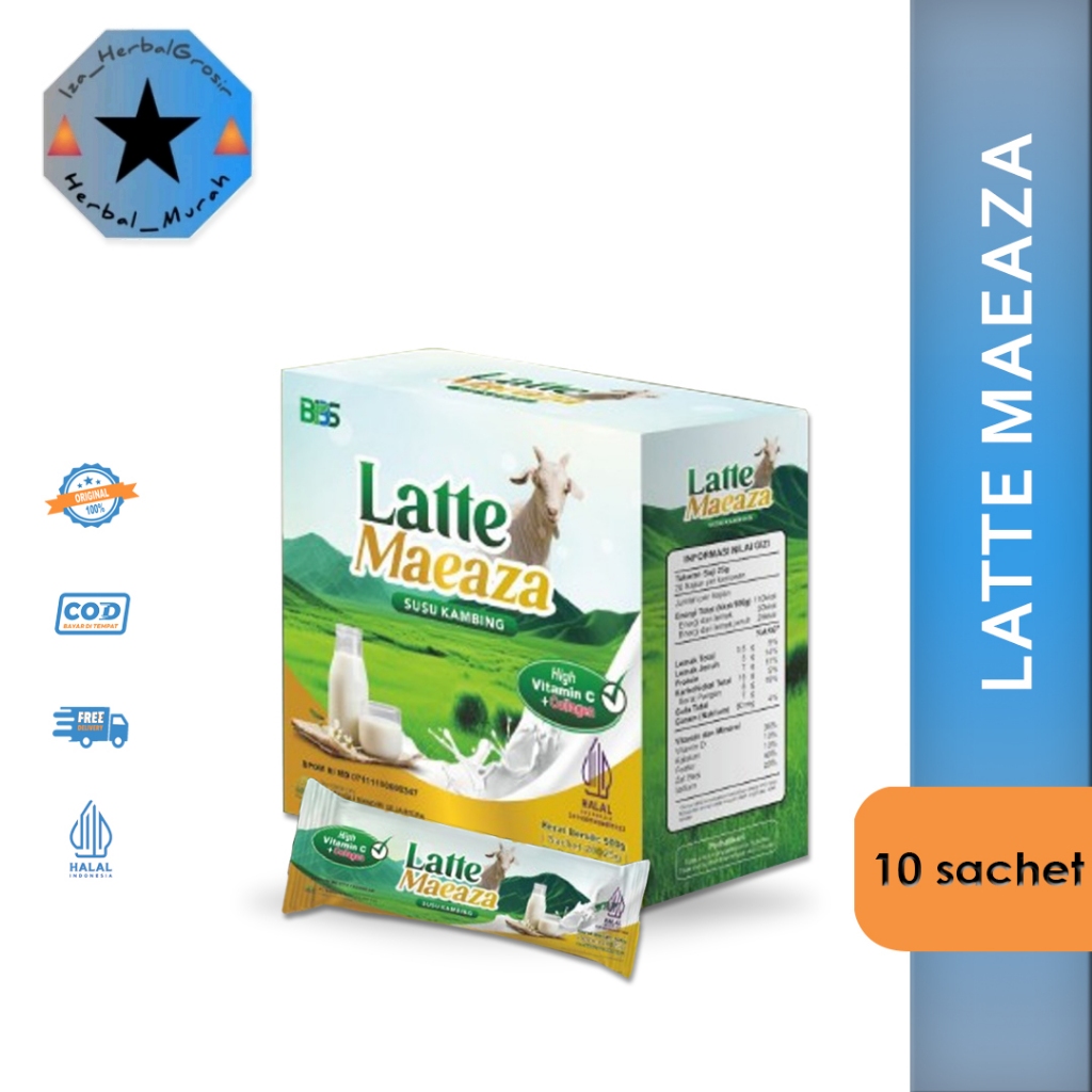 

Latte Maeaza Susu Kambing Bubuk + Vitamin C & Kolagen - 10 Sachet