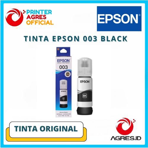Tinta Printer EPSON 003 Black Hitam Original L3110 L1110 L3150 L5190 L3210