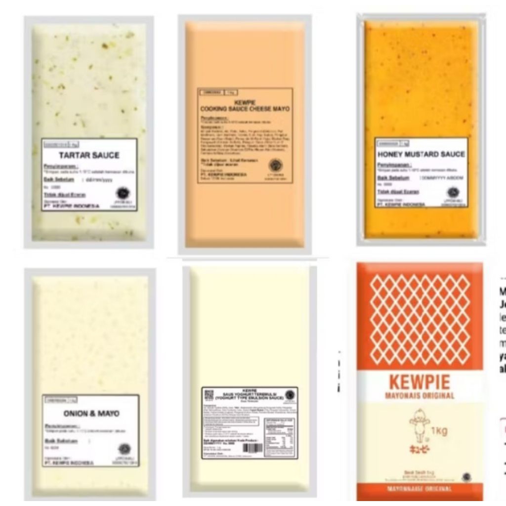 

KWEPIE SAUCE CHESEE MAYO/ KWEPIE SAUS TARTAR /HONEY MUSTRAD / ONION MAYO ALL 1000 GRAM/1 KG