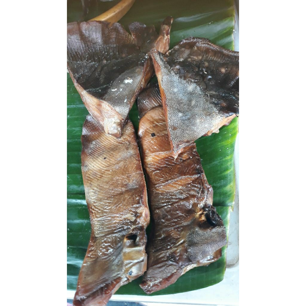 

ikan pari asap super isi 10 potong besar(per 1 bungkus)