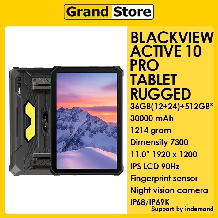BLACKVIEW ACTIVE 10 PRO 5G 36GB/512GB 11.0" 30000mAh Night vision camera Harman Kardon Rugged Tablet