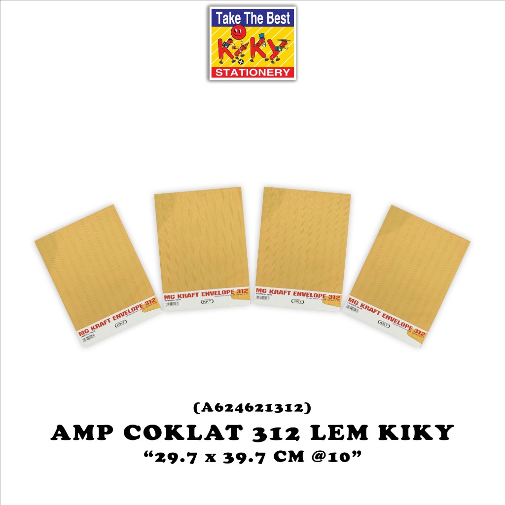 

KIKY Amplop Coklat No. 312 125gr Lem - 10 Lembar