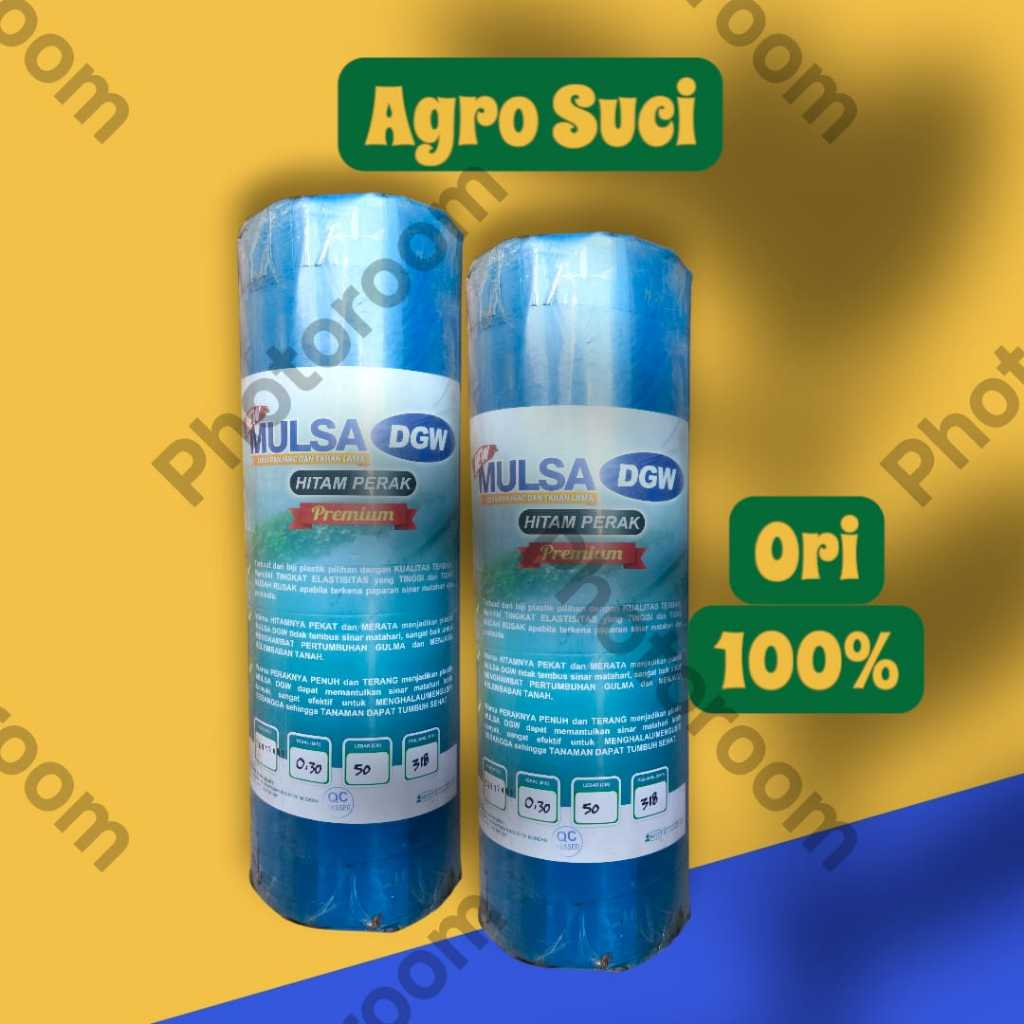 Plastik Mulsa Hitam Perak DGW Lebar 100 CM Meter -+ 9 KG Panjang 318 Meter