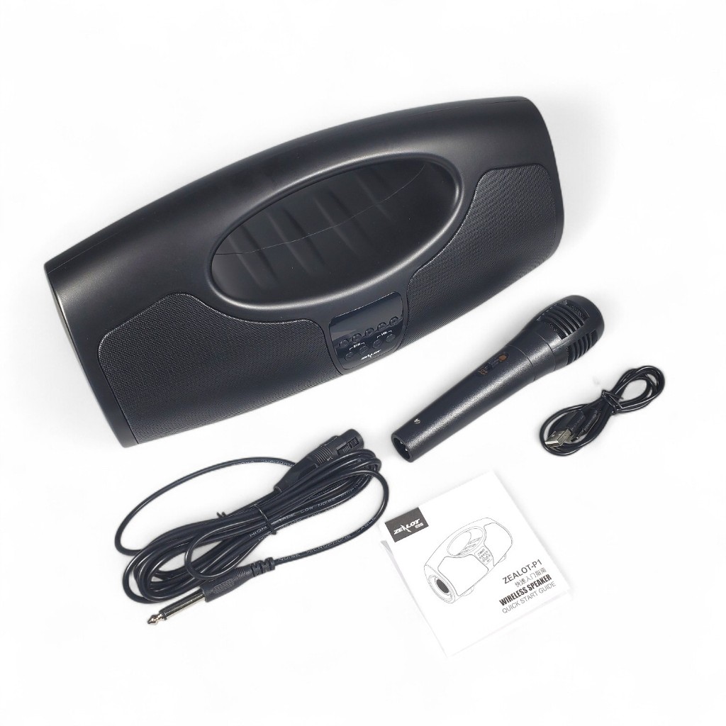 ZEALOT Speaker Bluetooth Portable Powerful Boombox with Microphone 40W - P1 - BlackZEALOT Speaker Bl