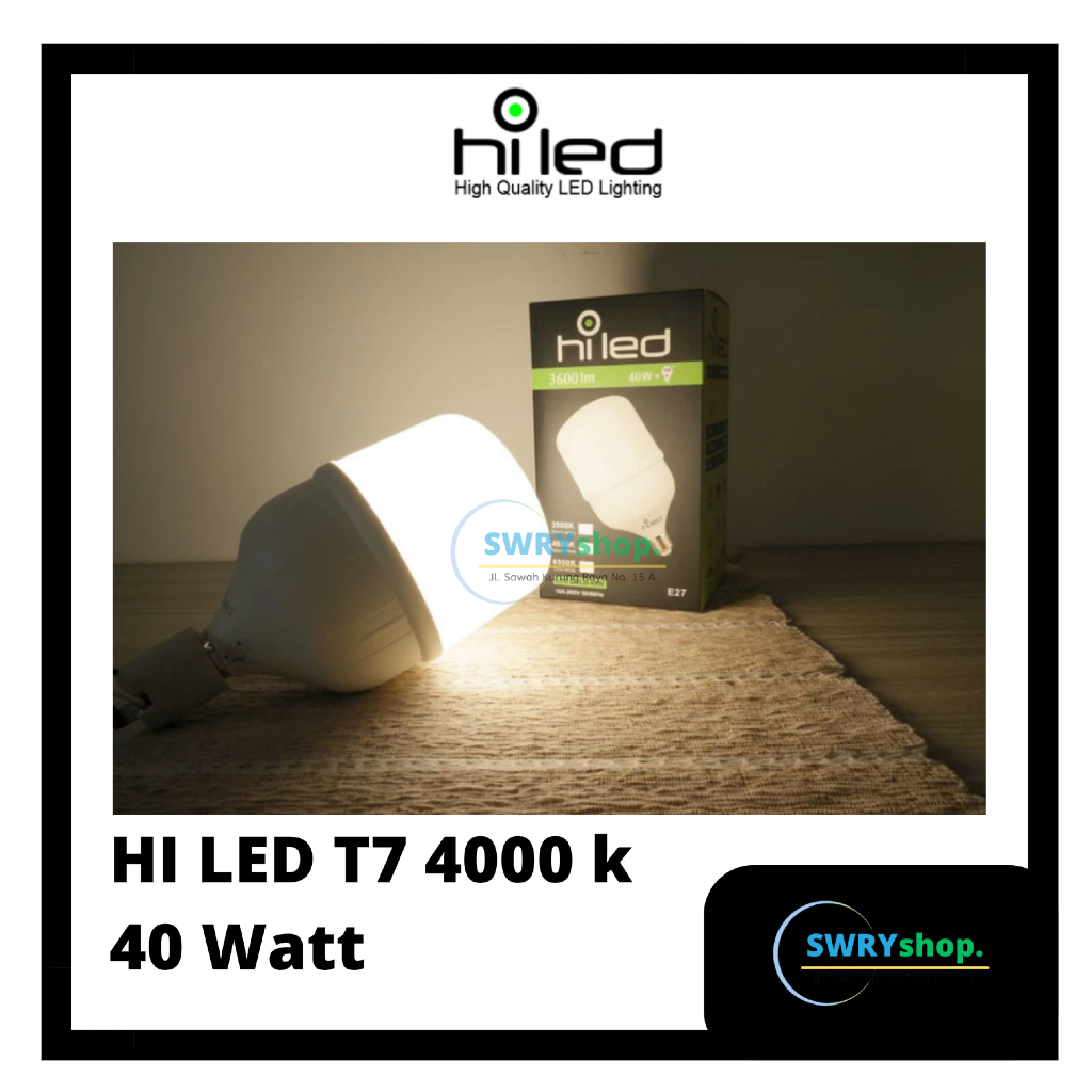 Lampu Bohlam HI LED T7 4000 k 40 Watt
