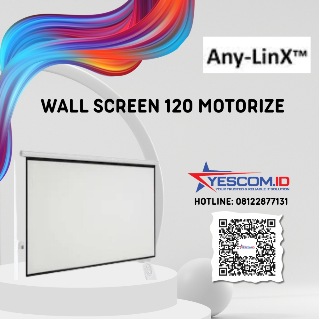 Wall Screen Projector Motorized 120