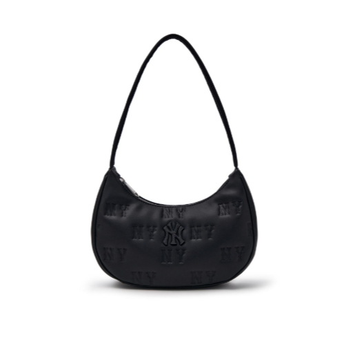 MLB CLASSIC MONOGRAM NEW EMBO HOBO BAG NY YANKEES BLACK 100% ORIGINAL