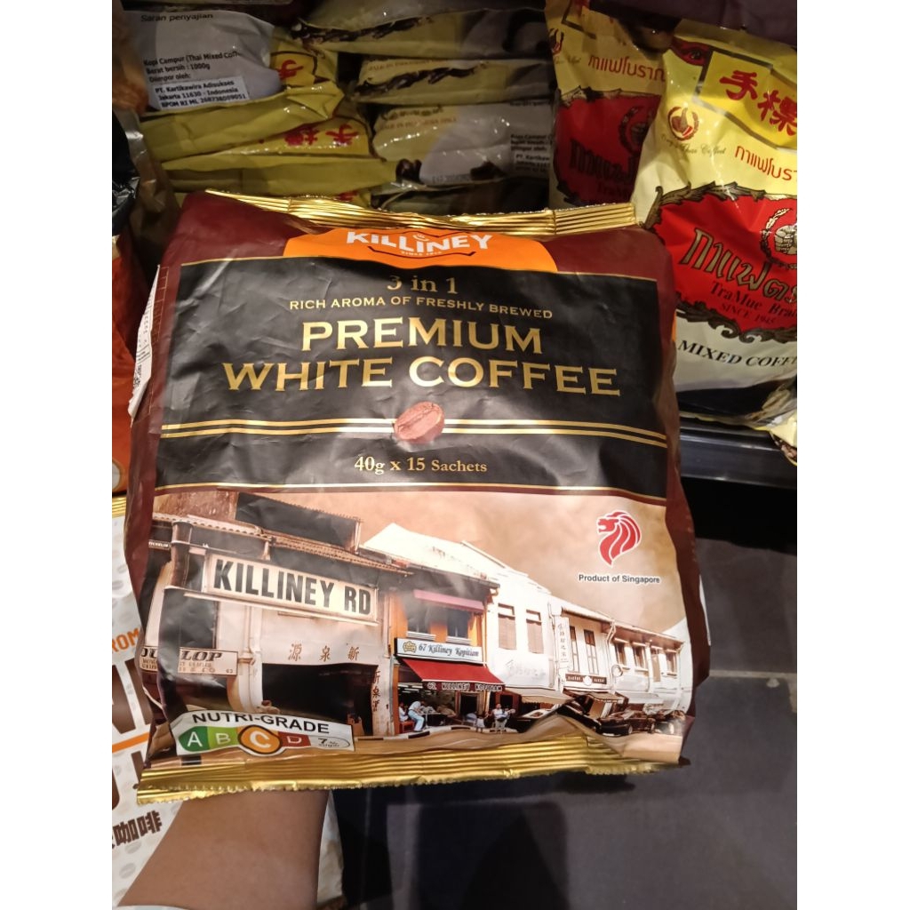 

killiney 3 in 1 premium white coffee 40gr x 15 sachets