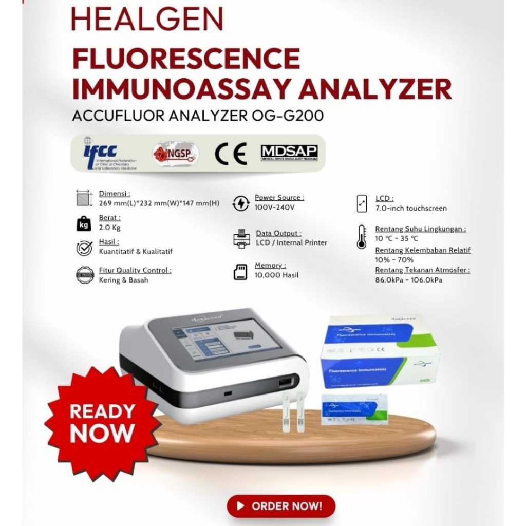 Healgen Alat HbA1c | Alat HbA1c | Alat FIA Analyzers | HbA1c Analyzers