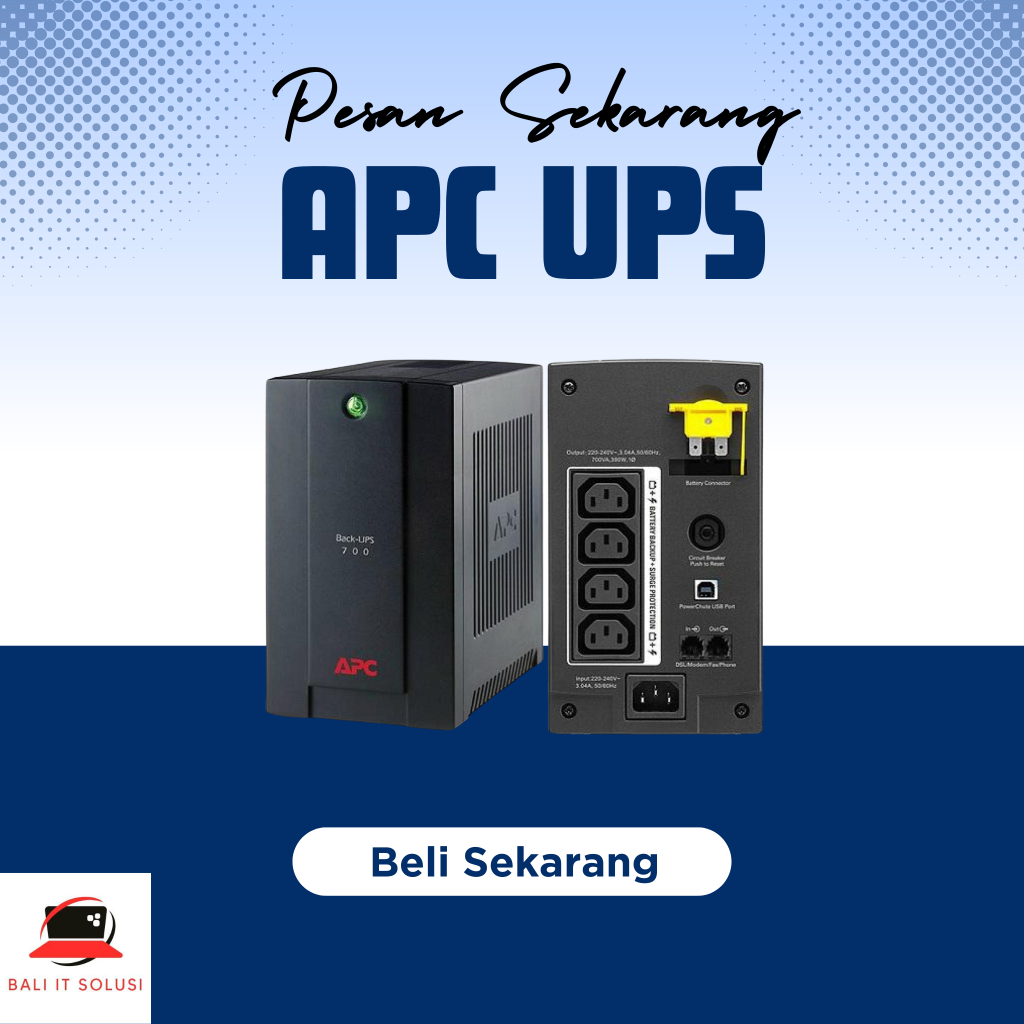 APC UPS 700VA / BVX1200LI-MS | Uninterruptible Power Supply | UPS Komputer PC Server