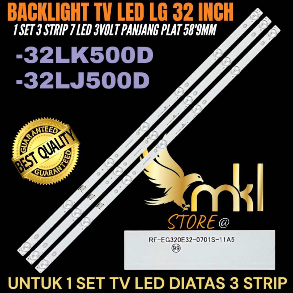 BACKLIGHT TV LED LG 32 INCH 32LK500D- 32LJ500D BACKLIGHT TV LED LG 32 INCH