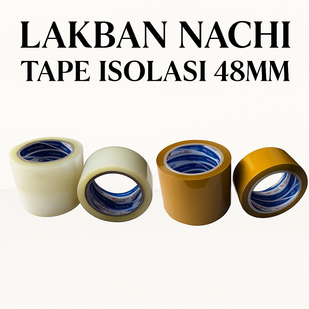 

LAKBAN NACHI 48mm 100 yard Tape Plakban Coklat Bening isolasi murah