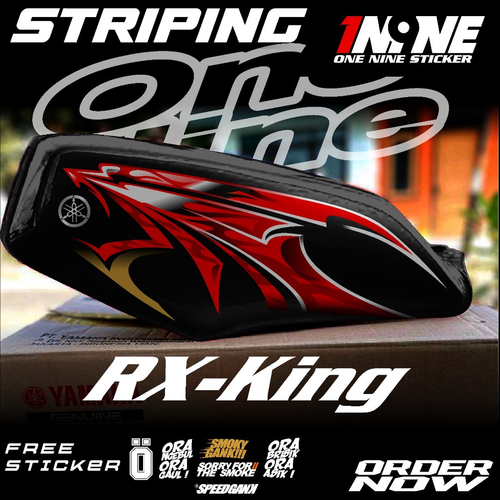 Stiker Motor RX King Variasi Custom Original Keren Sticker Striping Rx King Anti Luntur 2006 Dragon